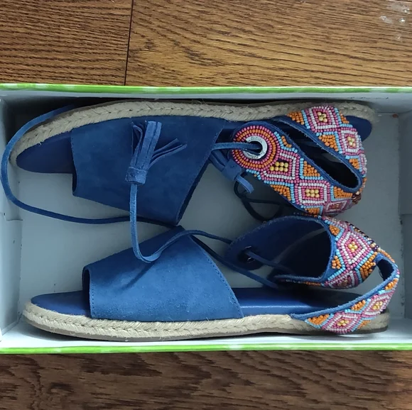 Sam Edelman Shae beaded leather Espadrilles sandal - Picture 12 of 12